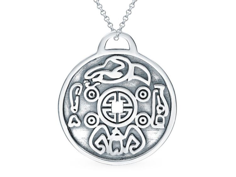 Silver pendant-amulet Money for happiness