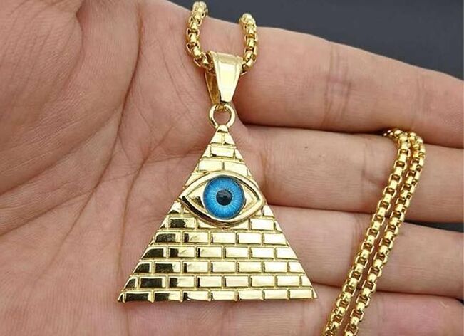 Masonic amulet (all-seeing eye) in the shape of a necklace for wealth