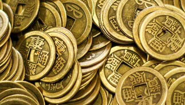 Chinese coins are amulets for happiness