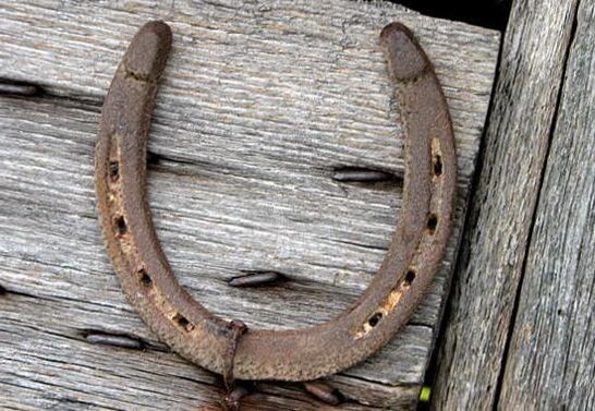 a horseshoe as an amulet to attract money